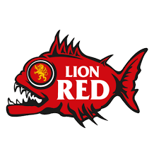 Lion red fish logo